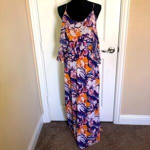 NY Collection Multi-color Maxi Dress Size Medium